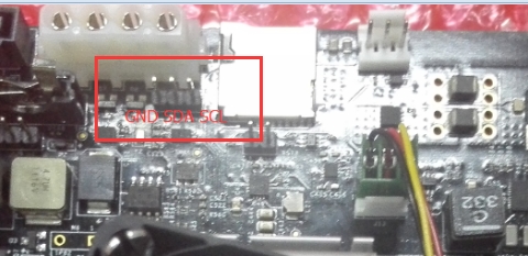 I2C pins next to the SATA power connector